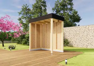 Pergola en bois toit plat 4m2