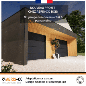 Garage ossature bois moderne et design