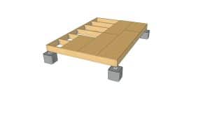 plancher bois pour abri modulable