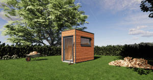 abri de jardin bois 5m² 3D