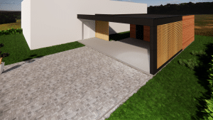 carport bois moderne haut 3D 2