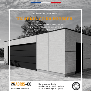 garage bois moderne 3D beige clair