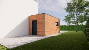 garage bois sur mesure 3D 1