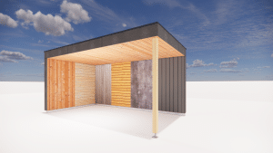 pergola en bois bardage