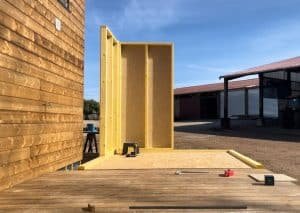 Construction d'un abri en ossature bois