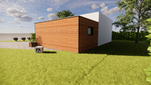 garage toit plat abris-co 3D