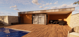 Pool house moderne 3D