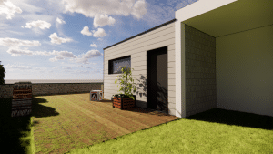 garage accolé rendu 3D 1