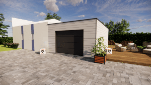 garage accolé rendu 3D