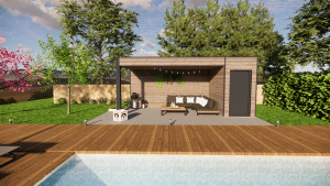 Poolhouse en kit rendu 3D