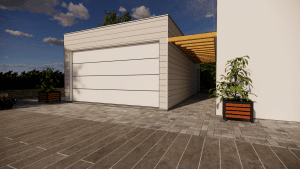 garage toit plat rendu 3D