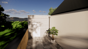 garage en bois 3D 2
