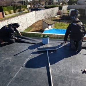 Membrane étanchéité EPDM abri de jardin en bois