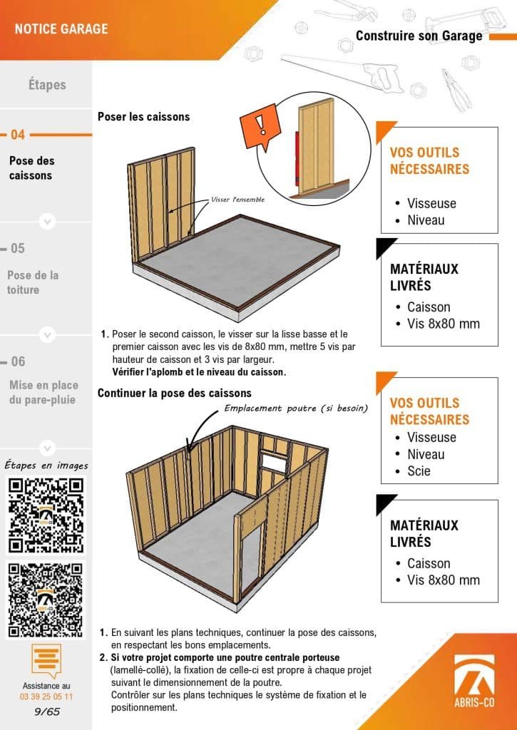 Ossature Bois en Kit : La Solution Polyvalente et Durable pour Tous Vos Projets d'Extensions 3 illustration extrait notice garage page 0005