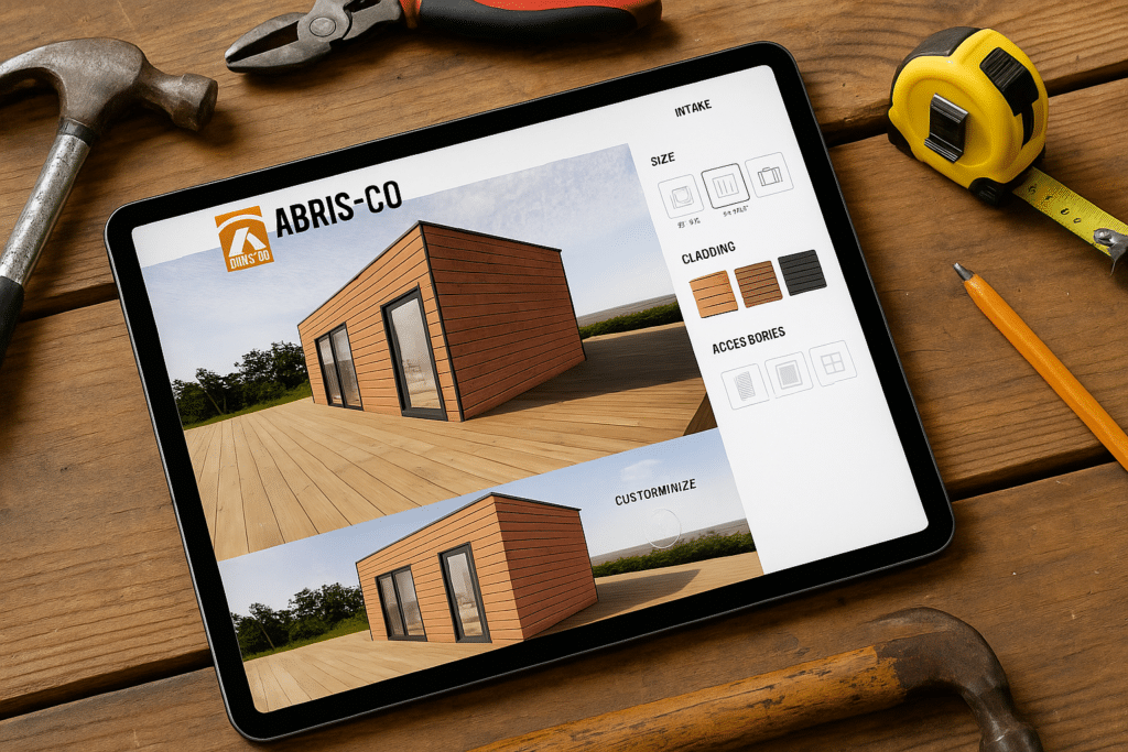 Simulateur 3D pour abri de jardin personnalisable en kit