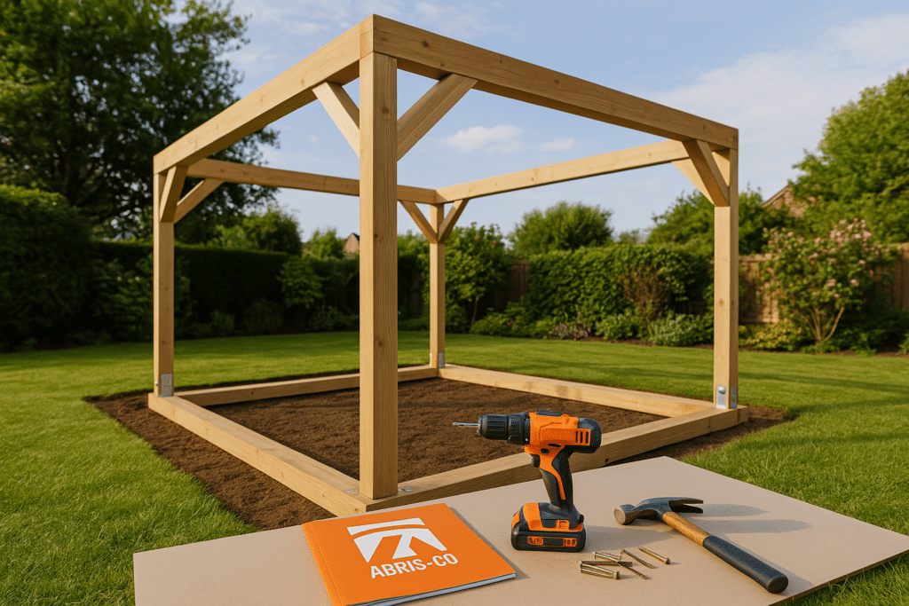 Les erreurs courantes à éviter absolument pour réussir votre projet 1 Montage étape ossature bois pergola en kit dans un jardin résidentiel