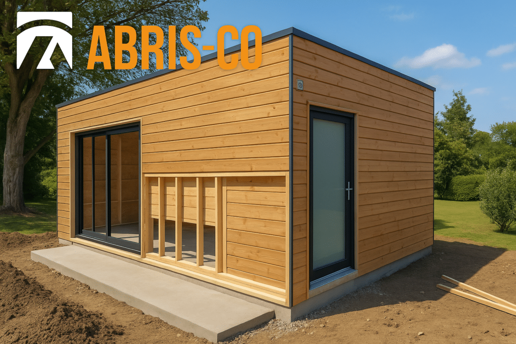 Ce que révèle la tendance 2026 sur le prix du studio de jardin en bois 2 Montage des fondations et ossature bois d’un studio de jardin