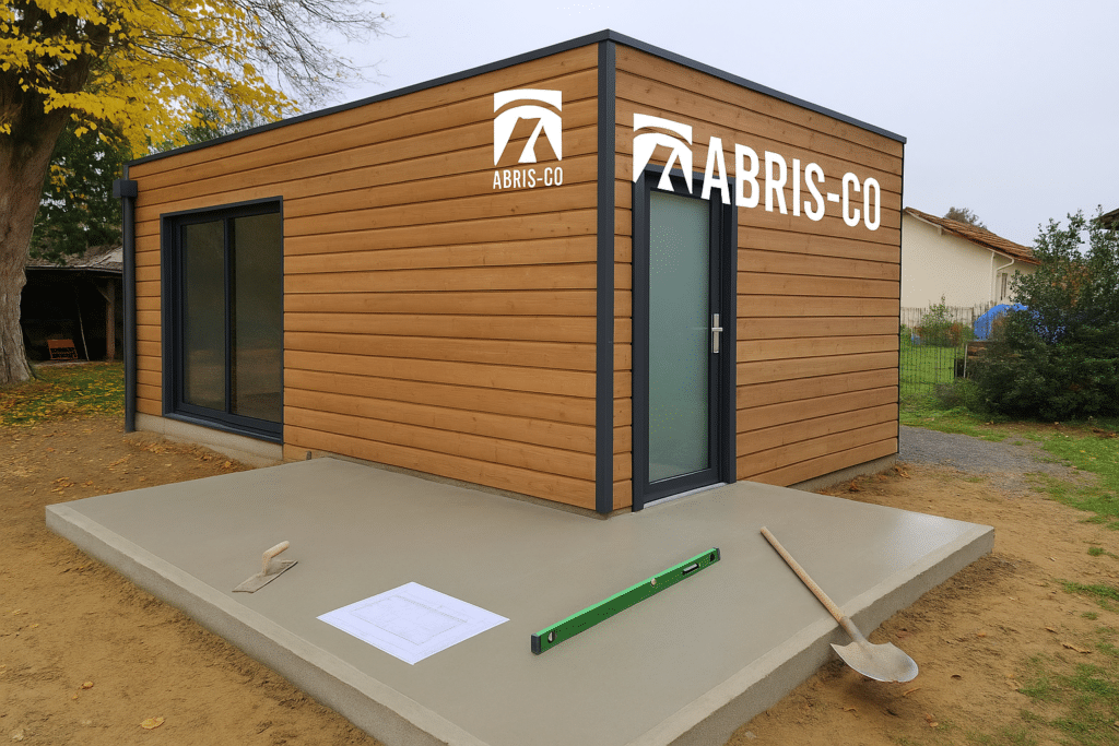 Préparation de la dalle béton pour un montage de kit garage bois