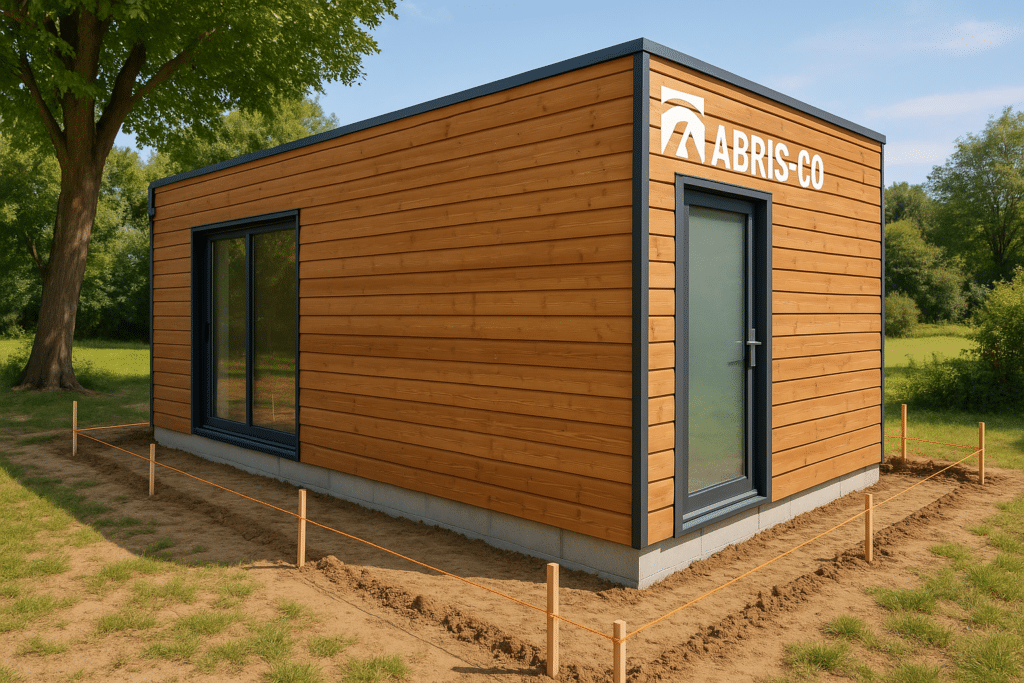 Comprendre l'impact de la taxe d'aménagement sur votre construction bois 1 Implantation et préparation des fondations pour un bureau de jardin en ossature bois