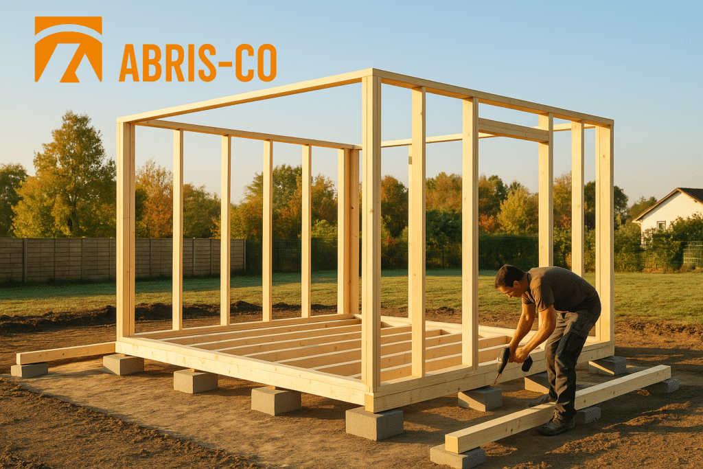 Réalisation des fondations et pose de l’ossature bois pour un studio de jardin