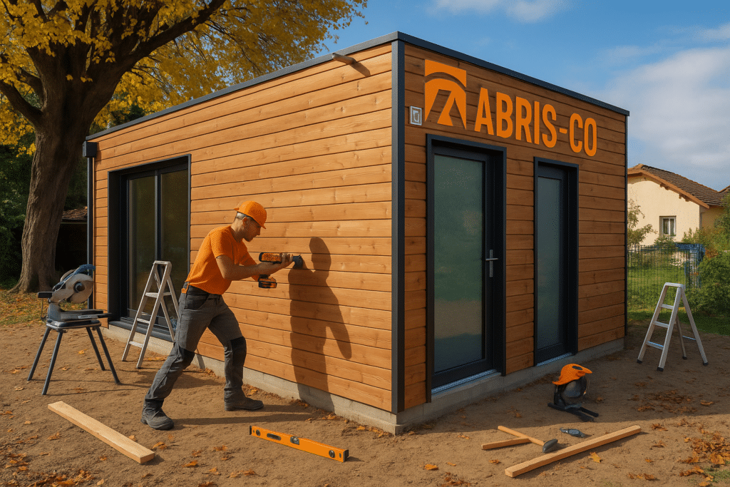 Comment réussir votre studio de jardin entre Jura et Suisse : guide complet 1 Mise en place de l’ossature bois pour un studio de jardin sur dalle béton dans le Jura