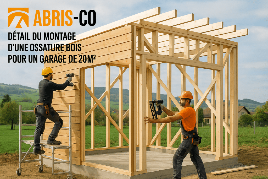 Garage bois 20m2 en Suisse : 7 erreurs à éviter pour réussir votre projet 1 Montage ossature bois pour garage 20m2 en Suisse avec artisans