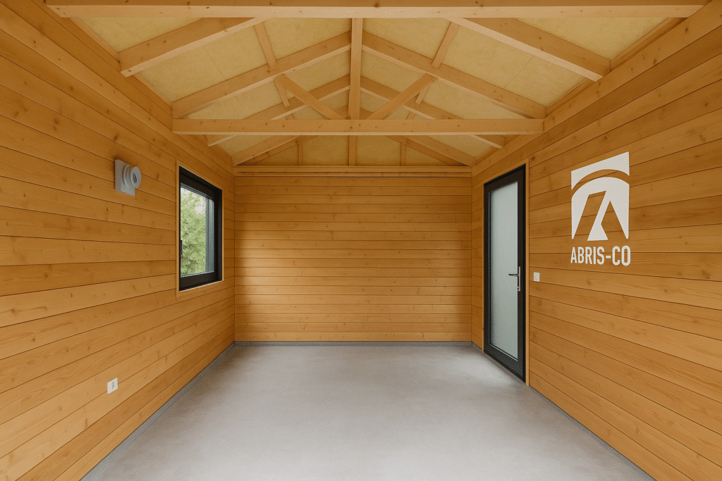 Garage bois 20m2 en Suisse : 7 erreurs à éviter pour réussir votre projet 2 Intérieur isolé et ventilé d'un garage bois 20m2 en Suisse