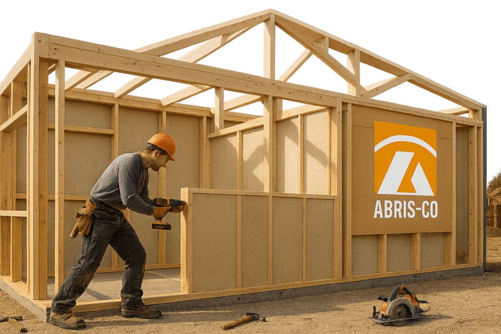 Les tendances 2026 pour réussir votre construction ossature bois en kit en France 1 Montage d'une ossature bois en kit avec focus sur la charpente et isolation