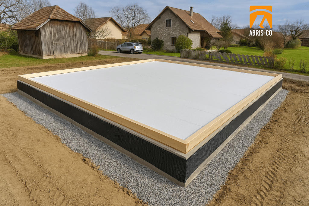Fabricant construction bois en Suisse : les erreurs à éviter pour réussir votre projet 2 Fondations en terrassement préparées pour une construction bois avec isolation et protection contre l’humidité